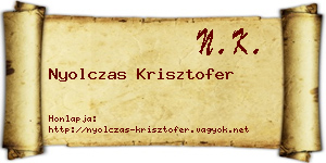 Nyolczas Krisztofer névjegykártya
