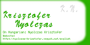 krisztofer nyolczas business card